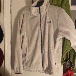 Fluffy north face jacket
